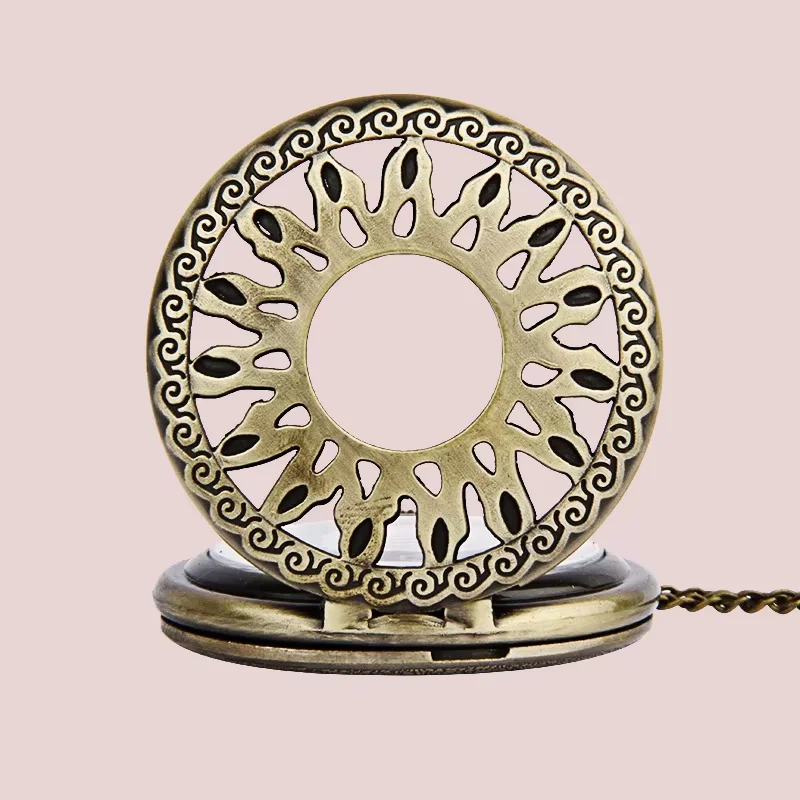 8192Lace Sun Flower Hollow Pocket Watch Large Hollow Sun Flame Flower Pocket Watch pocket watch