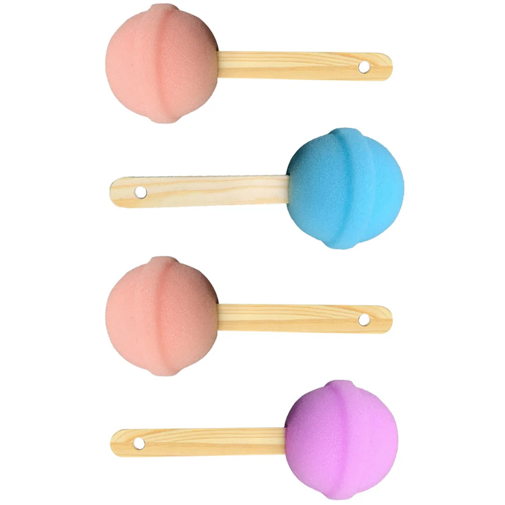 

4 Pcs Bath Sponge Colored Sponges Long H Scrubber for Baby Skin Absorb Liquid Thick Froth