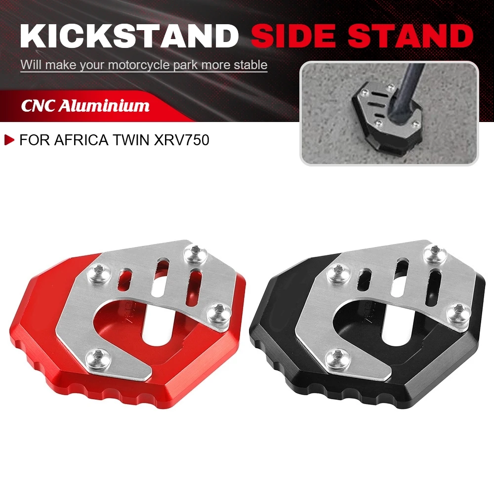 

Kickstand Motorcycle Accessories Side Stand Motorbike Extension Pad Support Plate For HONDA XRV750 AFRICA TWIN XR-V750 XR V750