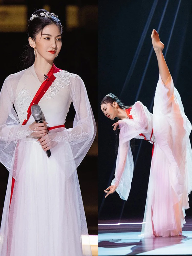 

Classical Dance Performance Costume, Elegant And Big Skirt For Women, Riding The Wind And Waves, Sister's Lifelong Love, Tang