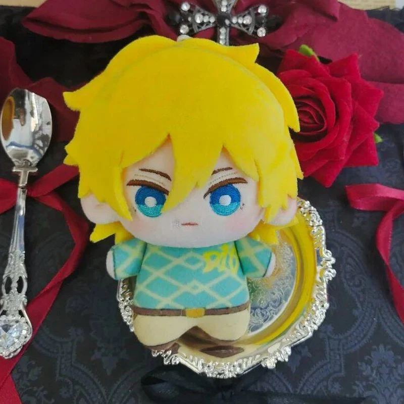 Image of 10cm Gefüllte Diego Brando Plüschpuppe Spielzeug Anime Dio Dekorativer Anhänger Schlüsselanhänger Plüschpuppe Fans Urlaub Weihnachtsgeschenke