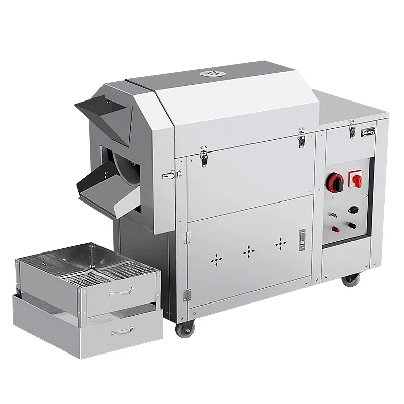 Hot Selling Industrial Gas Drum Rotary Peanut Cocoa Almond Roaster Nuts Toasting Chestnut Roaster Roasting Machine Price