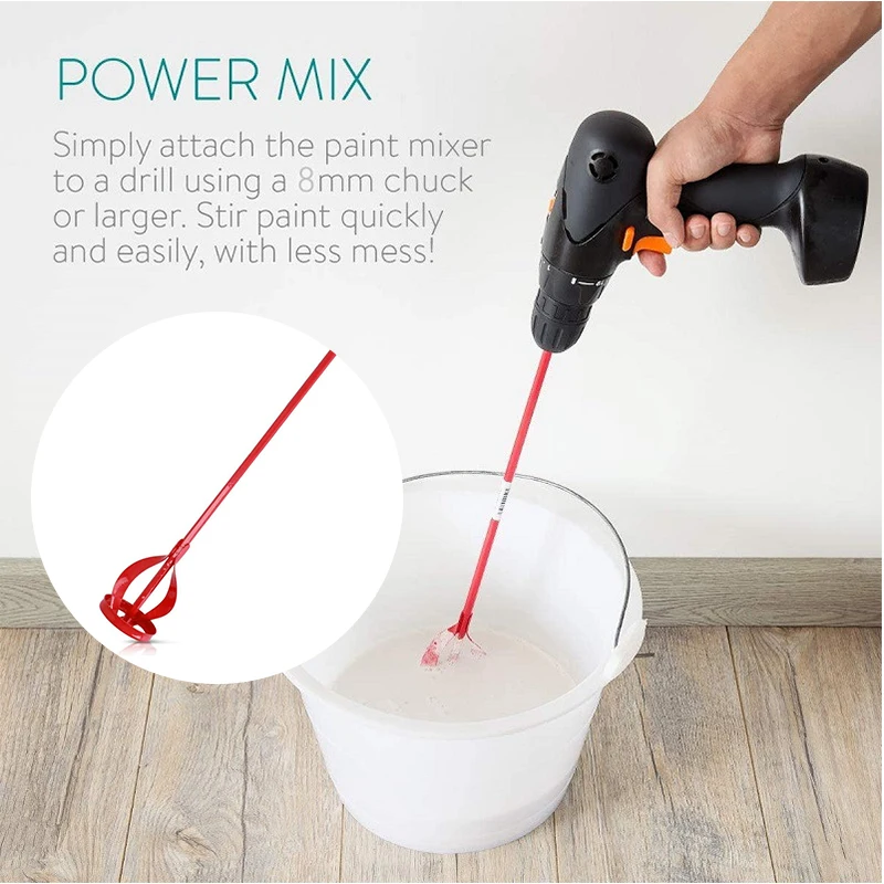 

Hexagon Shaft Plaster Paint Mixer Attachment Electric Drill Mixing Paddle Muilt-use Putty Cement Mortar Stirring Rod drop shippi