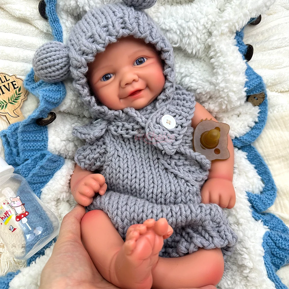 

43cm Adorable Vivienne Full Soft Silicone Reborn Baby Girl/Boy Handmade Lifelike Skin Veins Washable Doll Anatomically Correct