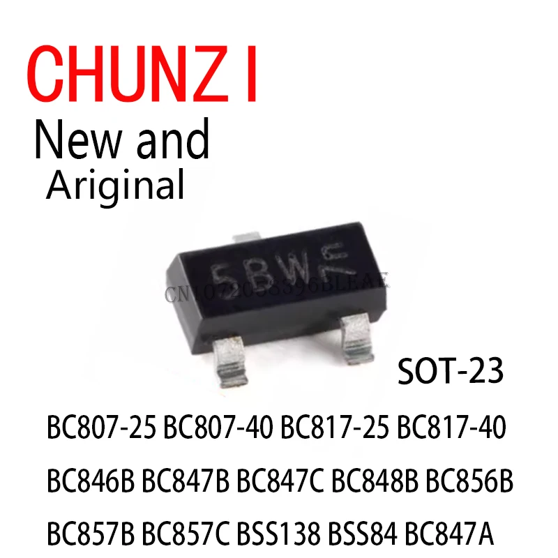 Транзистор-sot23-bc807-25-bc807-40-bc817-25-bc817-40-bc846b-bc847b-bc847c-bc848b-bc856b-bc857b-bc857c-bss138-bss84-bc847a