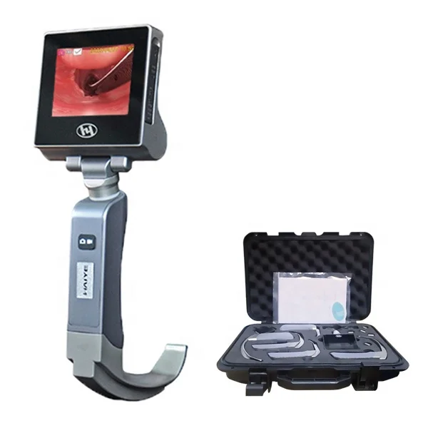 CE Certificated Reusable 3-inch Stainless Steel 2 Million Pixel HD Screen 32GB Reusable Video Laryngoscope