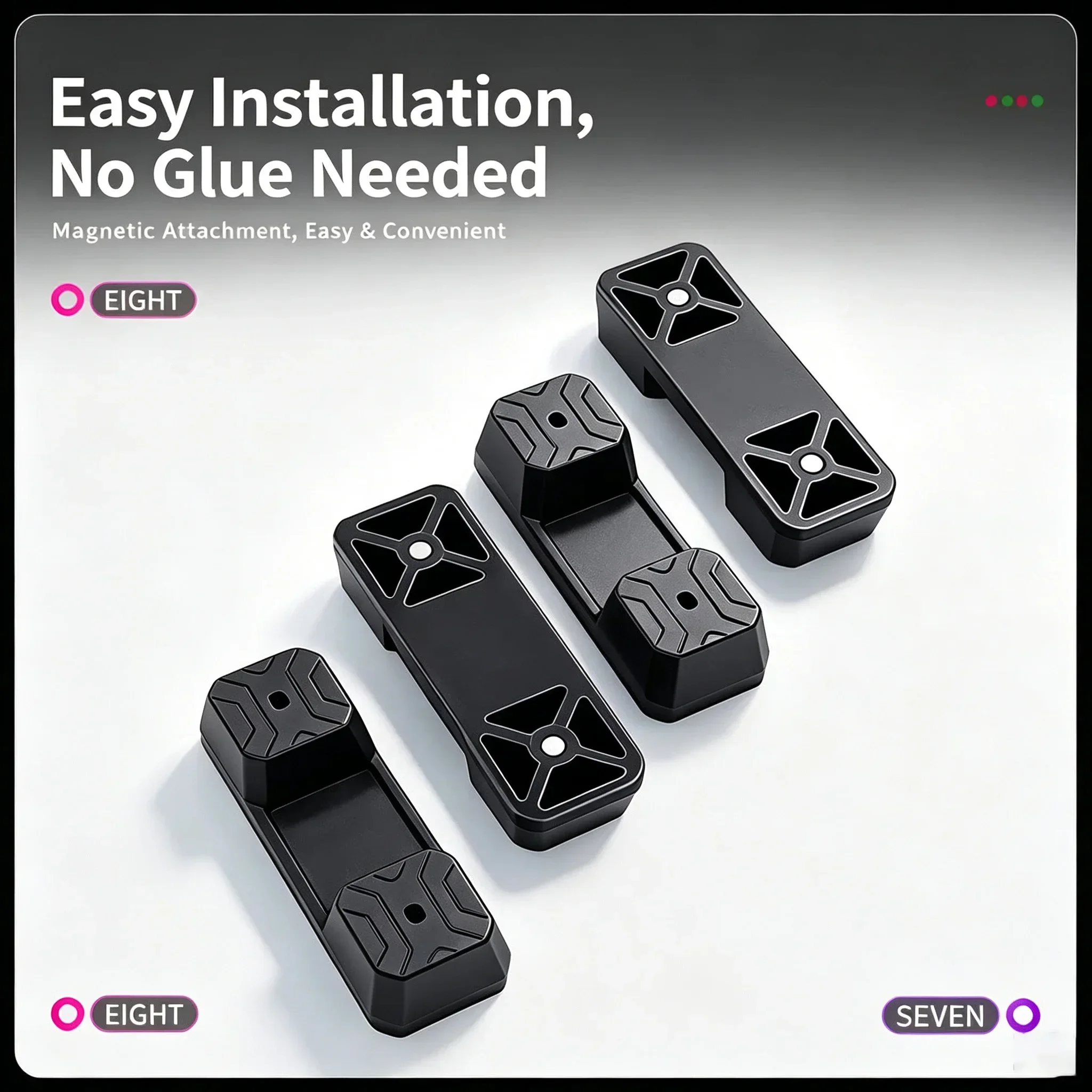 2Pcs Magnetic Silicone Car Door Latch Buffer Shock Pad Reduce Closing Noise Anti-Vibration Door Lock Protector Accessories