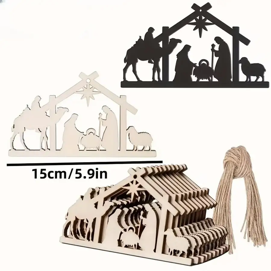 1/5/10/20/50/100pcs Wooden Christmas Decorations - Christmas Ornaments for Home Decor, Parties, Weddings, and Various Occasions