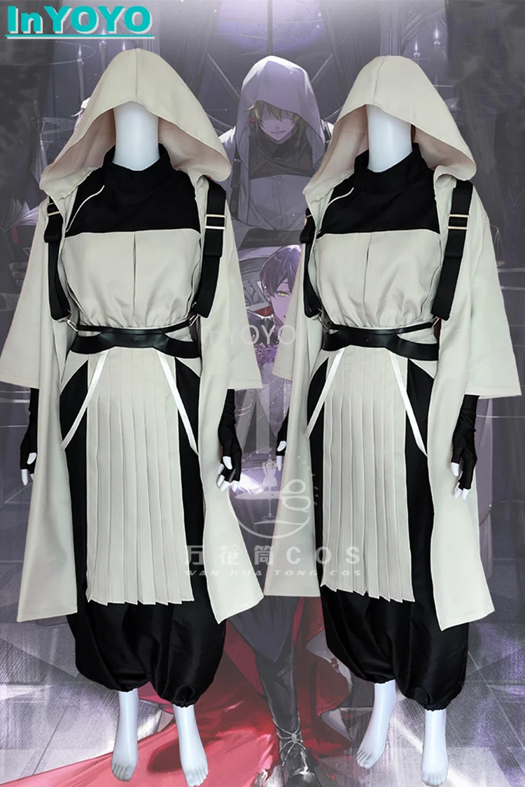 InYOYO Fushimi Gaku Cosplay Costume Vtuber Nijisanji Archbishop Robe Uniform Role Play Halloween Party Outfit For Men New 2023