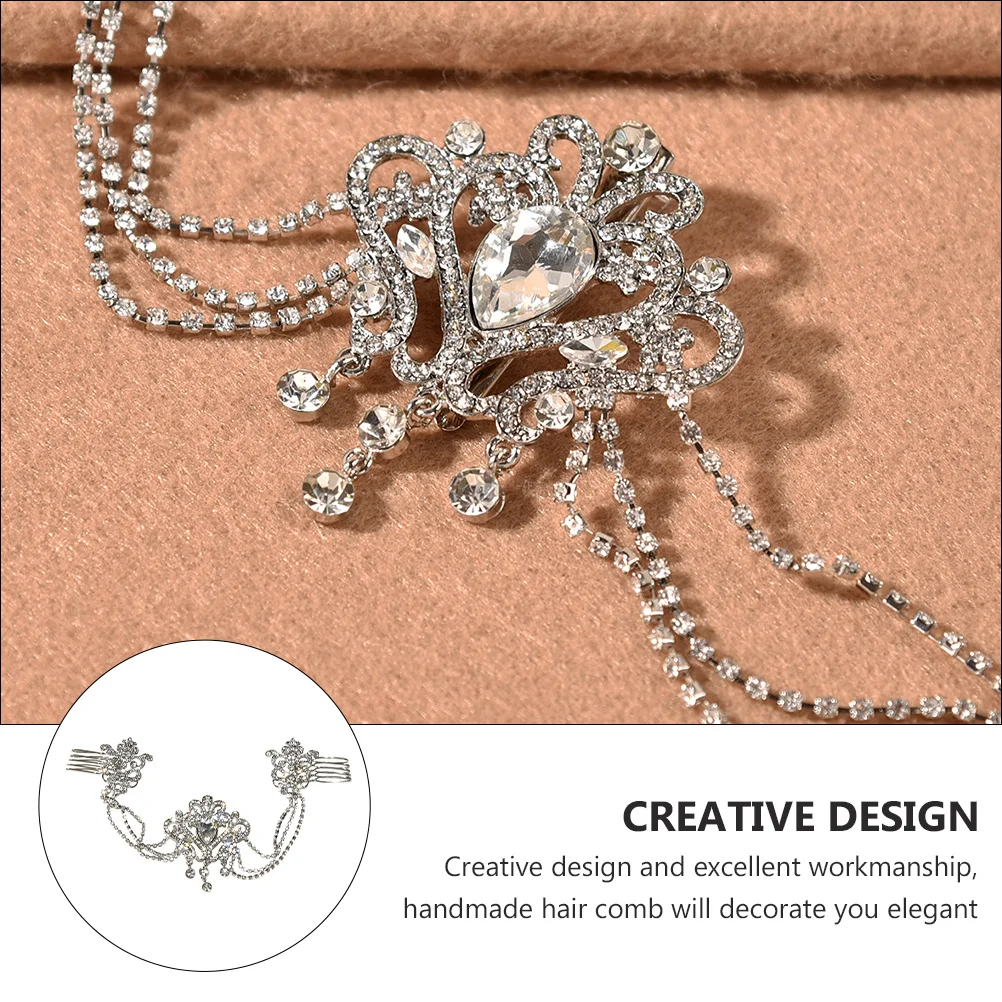 

Bridal Rhinestone Hair Comb Stylish Wedding Headwear Elegant Party Accessory Hair Comb Bridal Headdress Women Headdress