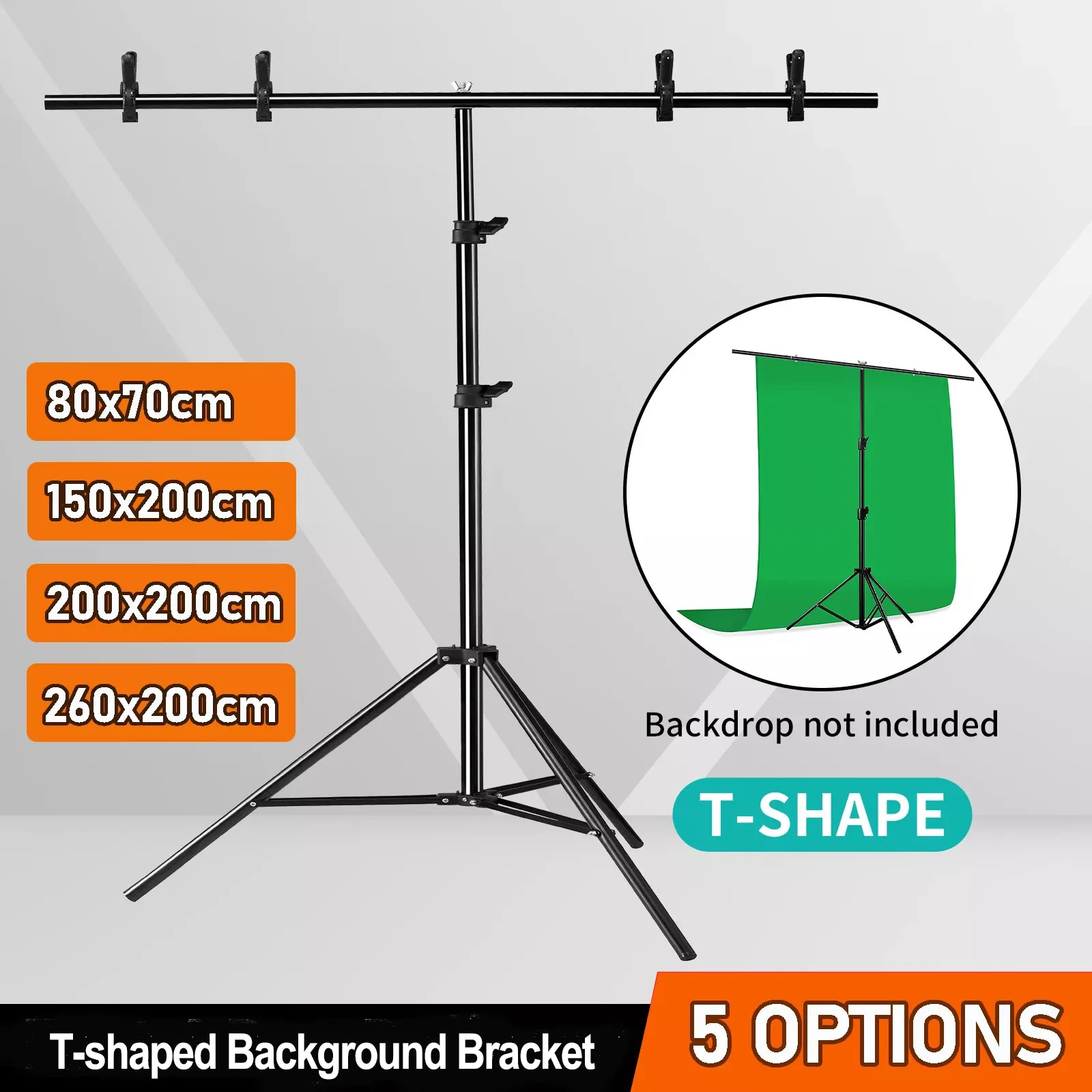 Selens T-Shape Portable Background Stand Adjustable Photography Background Bracket Photo Studio Kit Shot Photography Accessories