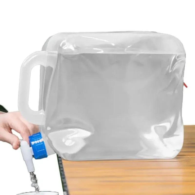 حقيبة مياه قابلة للطي سعة 10 لتر - حاوية محمولة قابلة للطي مانعة للتسرب للتخييم والمشي لمسافات طويلة والشواء وتخزين السيارات والطوارئ #6