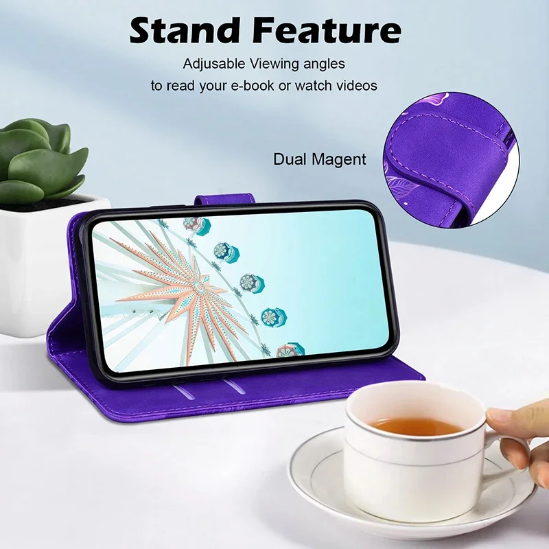 Magnetyczne skórzane etui z klapką dla Samsung Galaxy S25 Edge S23 S24 S25 PLUS S23 S24 FE S21 s22 S23 s24 S25 Ultra Wallet Stand Cover