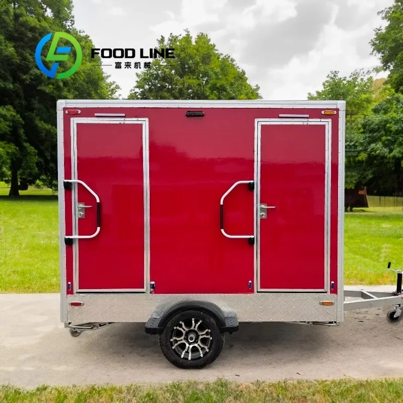 

Modular Portable Mobile Toilets Prefab Sanitary Bathroom Trailer with Shower Cabin for Outside Camping