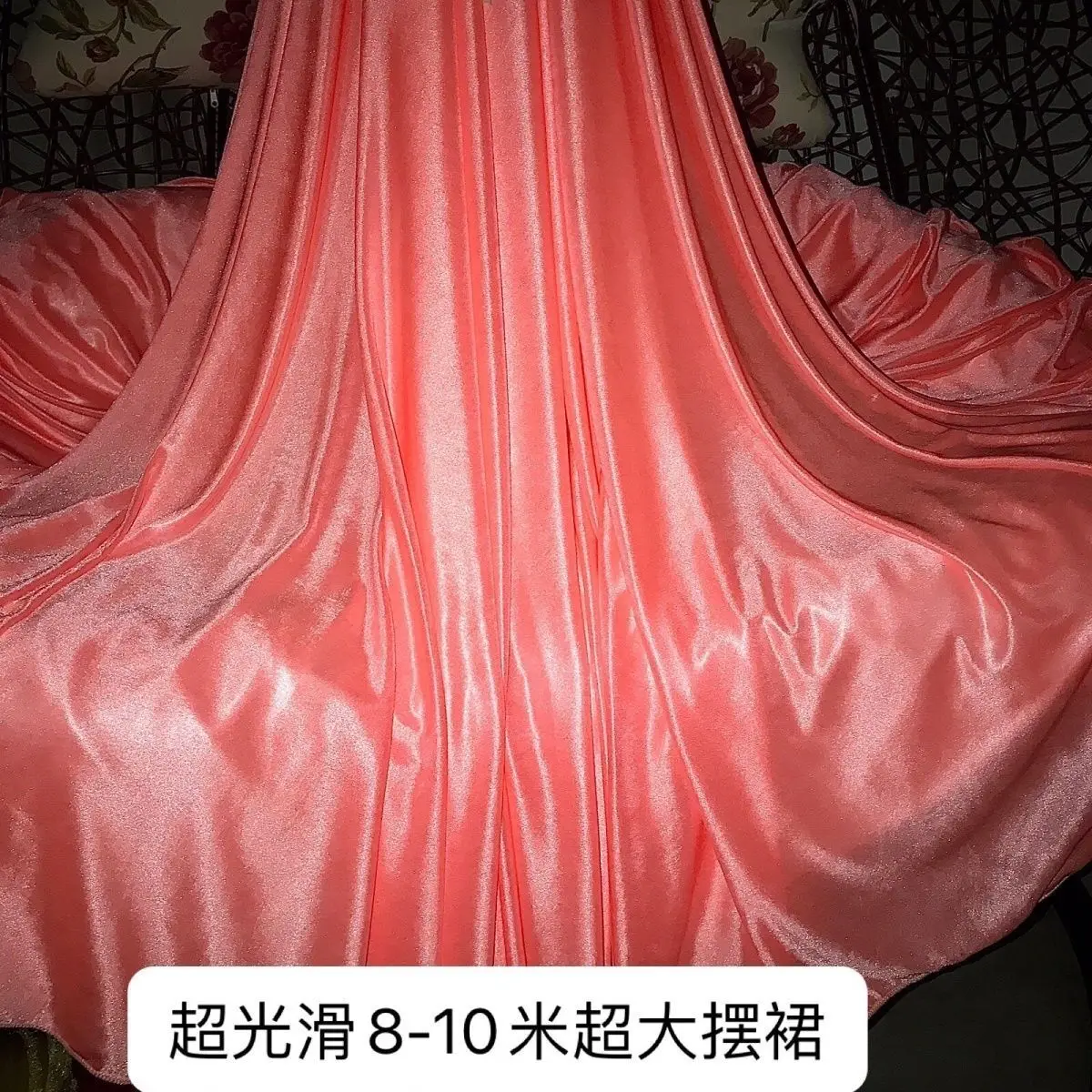 Glossy Orange Women Chiffon Mesh Satin Ruffles Long Maxi Dress Elegant Dresses