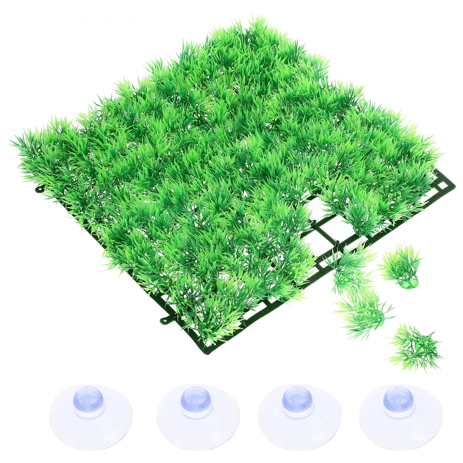 

Realistic Aquarium Mat Thickened Artificial Grass Rug For Fish Tank Decor Reusable Fake Grass Pad Simulation Landscape Accessory