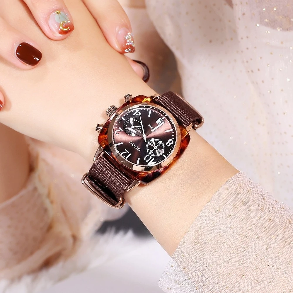 New Stylish Square Watch With A Large Dial For Women, A Trendy And Fashionable Timepiece, A High-Quality And Exquisite Watch.