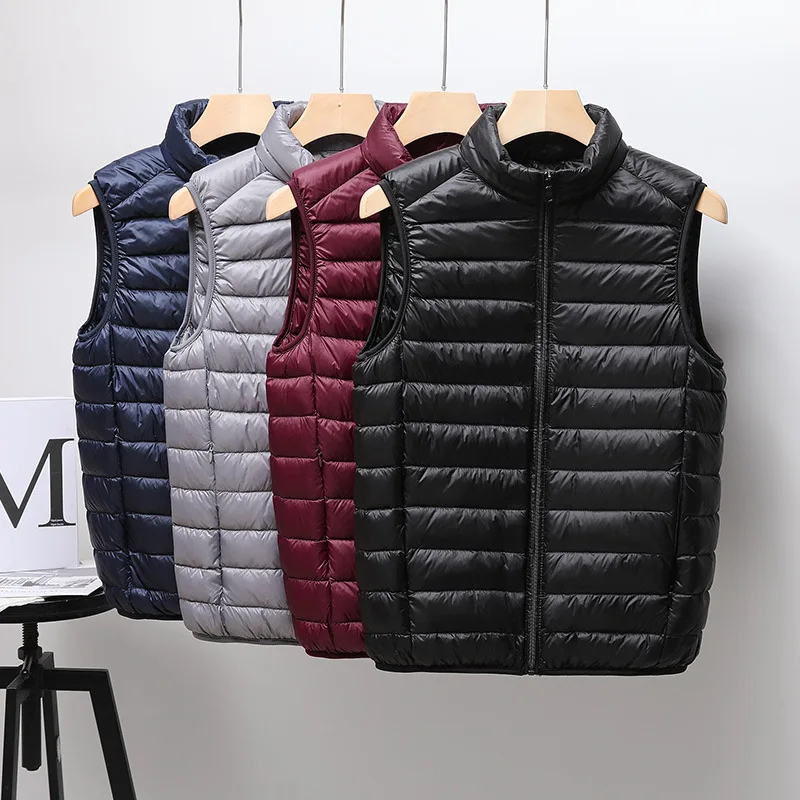 Prowow Cross border Spring and Autumn New Light and Thin Down Coat Men's Tank Top with White Duck Down Vest Coat