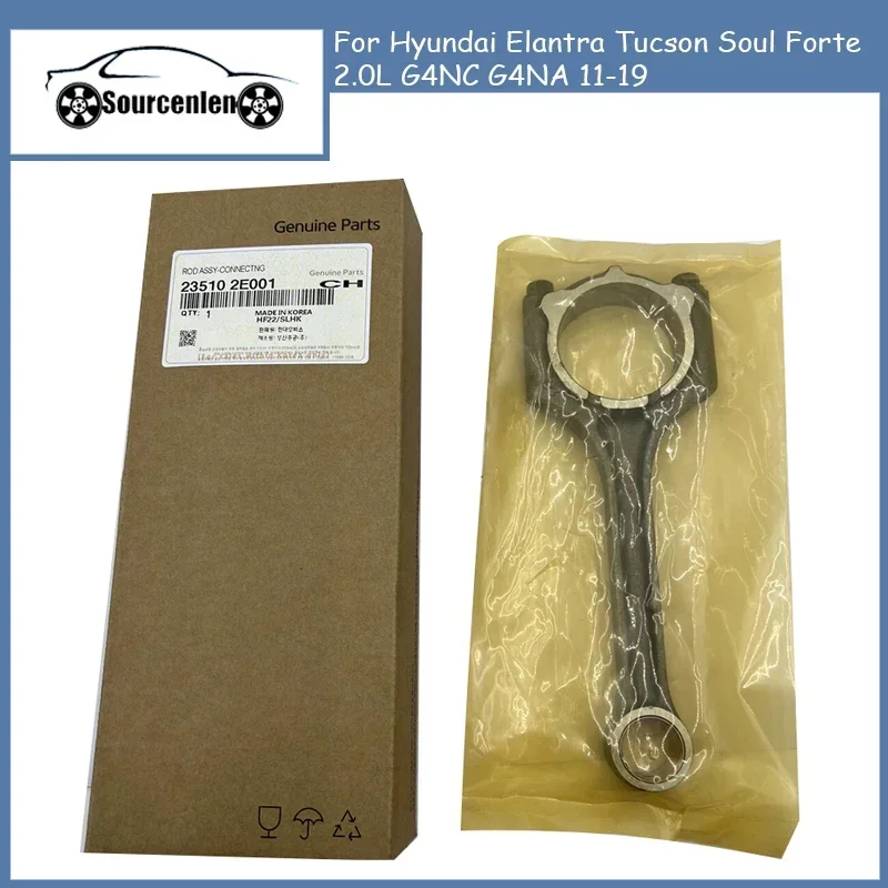 New Connecting Rod For Hyundai Elantra Tucson Soul Forte 2.0L G4NC G4NA 11-19 235102E001 23510-2E001