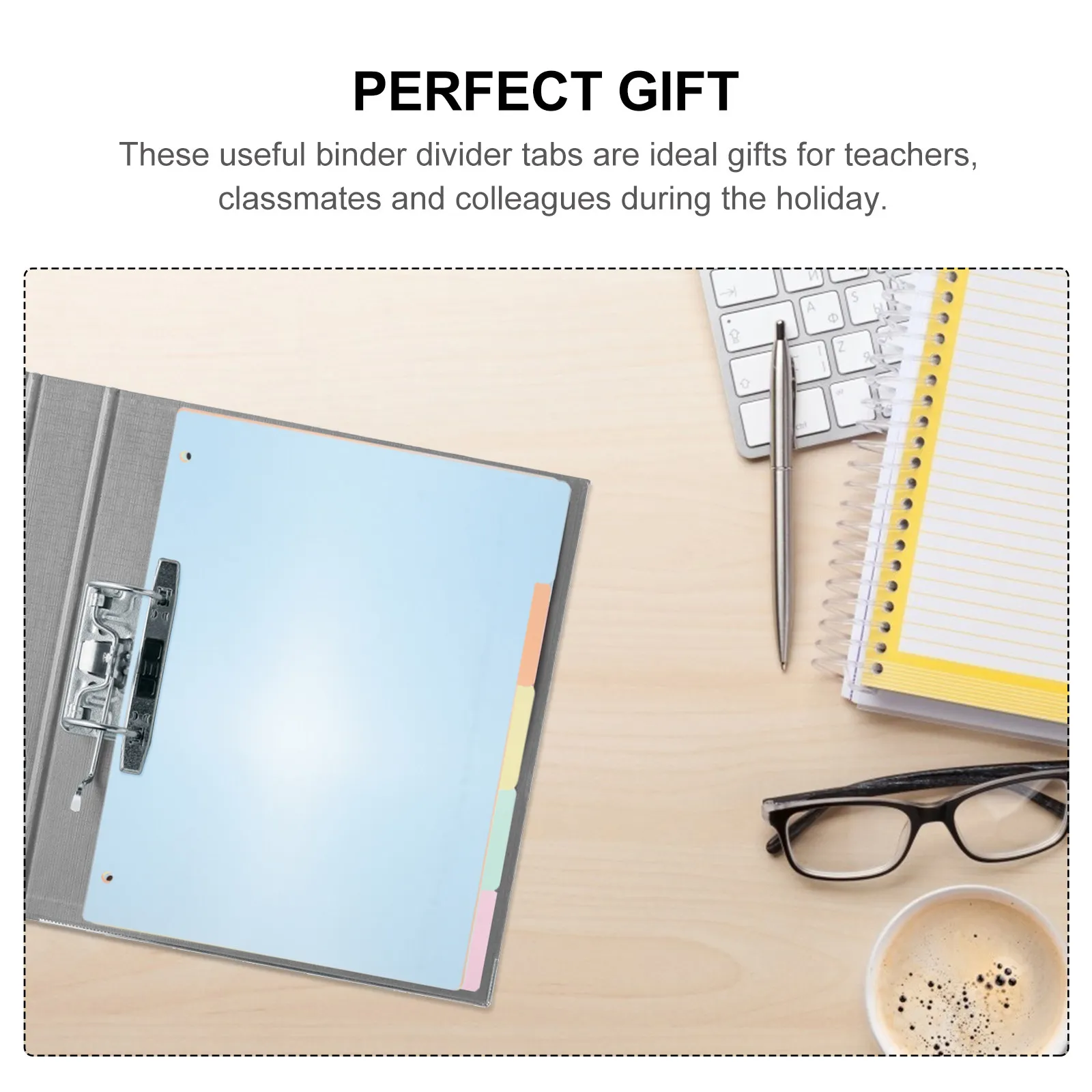 10Pcs High-Quality Plastic Binder Dividers Labels Multicolor A4 Index Tabs Smooth Surface Long-Lasting Paper Tab for Office