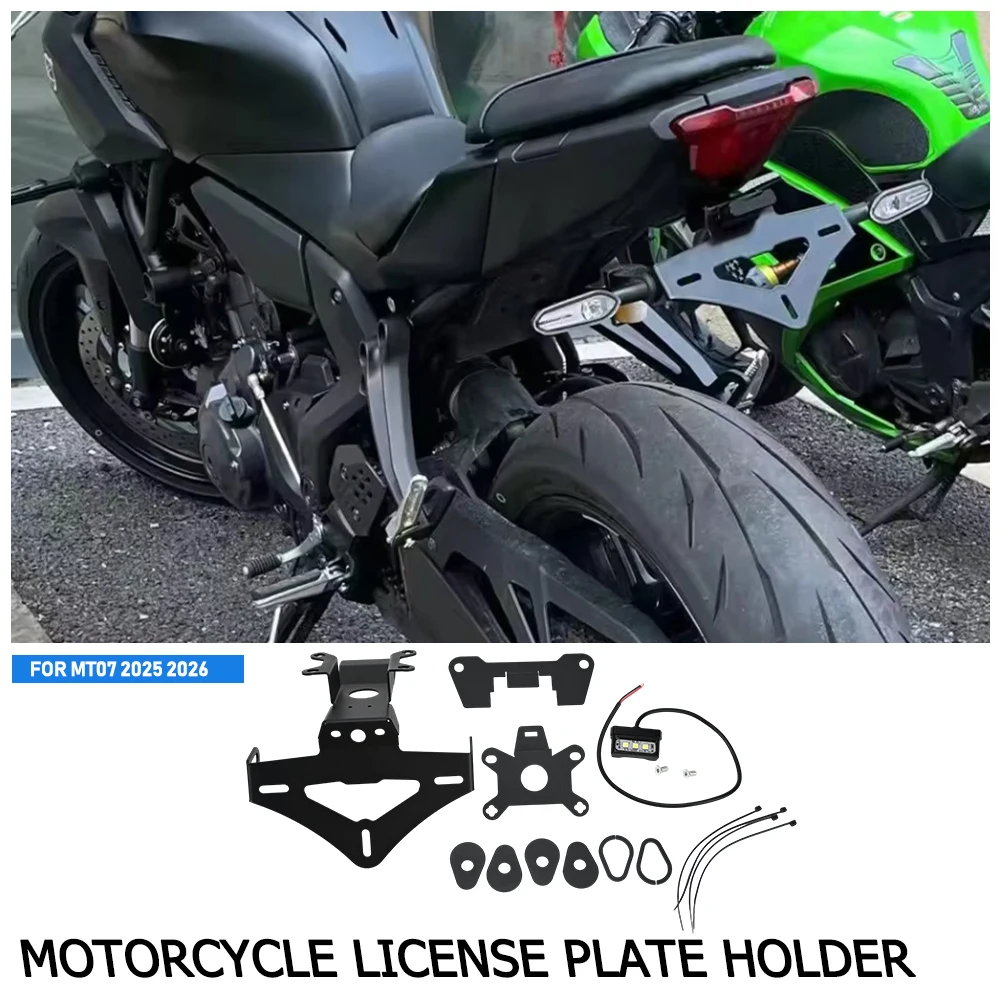 MT-07 26 Motorrad Kennzeichenhalter Rücklicht Halterung Schutzblech Eliminator MT 07 für YAMAHA MT07 2025 2026 Zubehör
