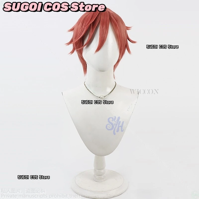 {SUGOI COS} أزياء أنيمي توغين أنكي كوسبلاي كيويا أورانزاكا شعر مستعار أحمر قصير شعر صناعي مقاوم للحرارة لعب الأدوار في الهالوين