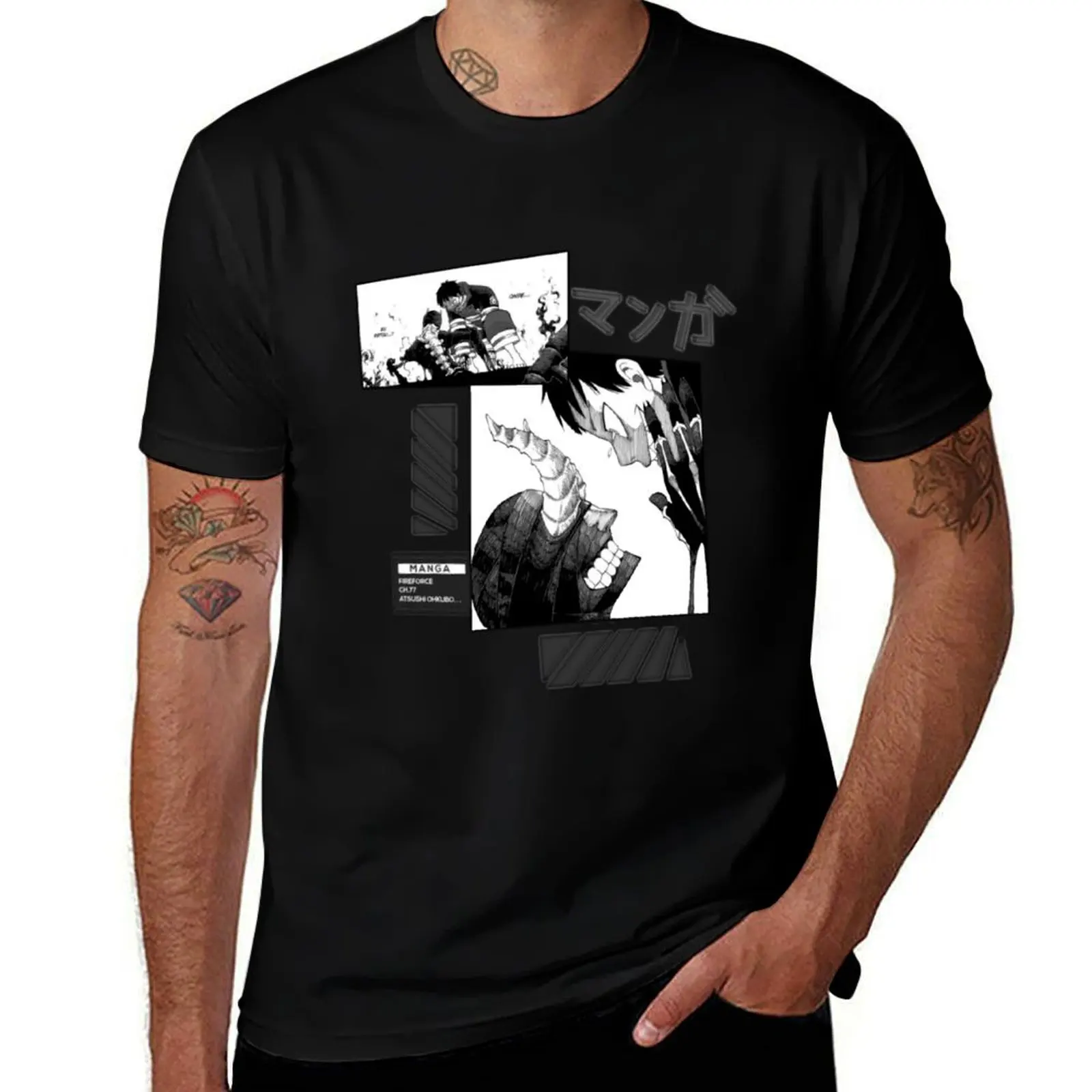 

FireForce MANGA T-Shirt man t shirt graphic man t shirt cotton high quality T-Shirt