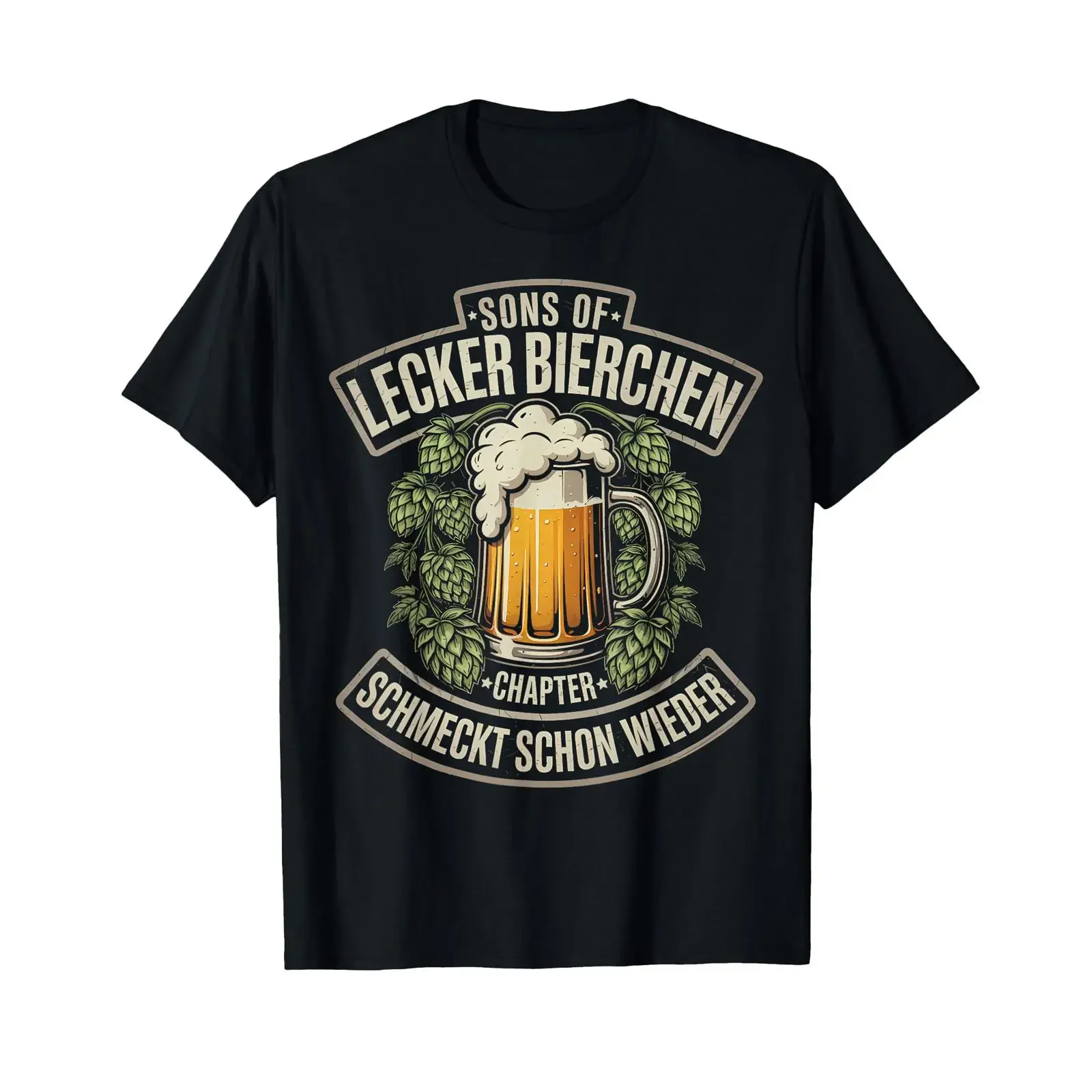 Sons of Lecker Bierchen Chapter Tastes Good Again Beer T Shirt vintage Washed homme Comfortable Stylish Casual streetwear
