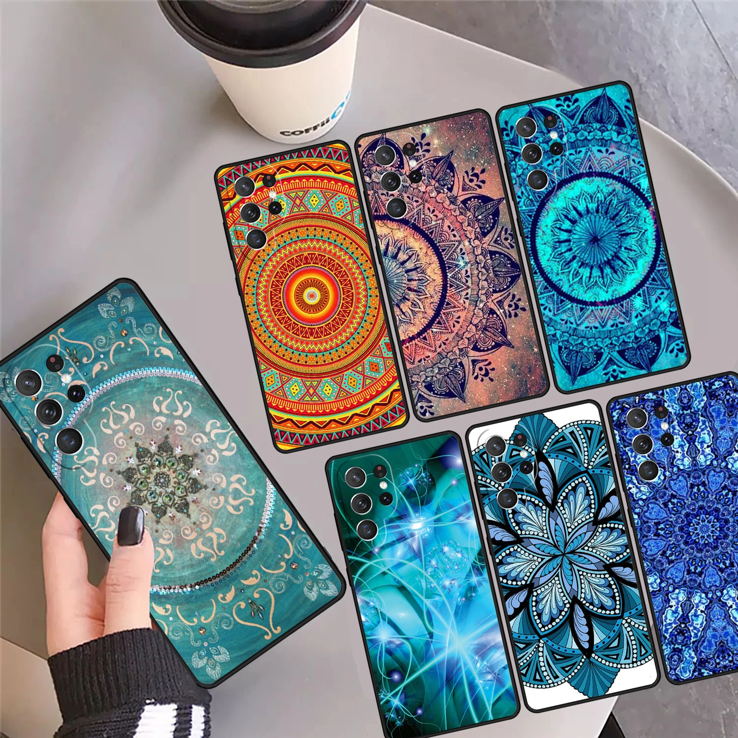 Bohemian Tie Dye Hippie Mandala Phone Case Cover For Samsung Galaxy S24 Ultra 23 S22 Plus S21 FE S20 S8 S9 S10 Note 10 Pro 20