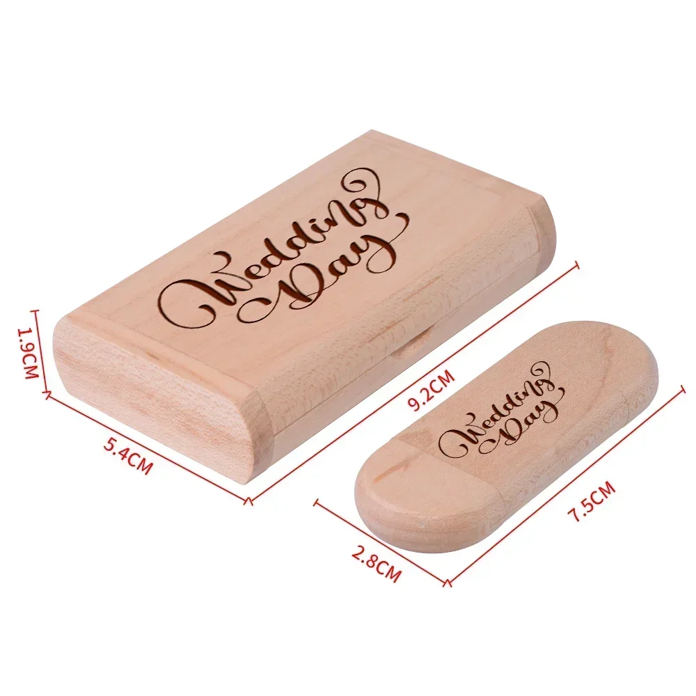 JASTER Wooden TYPE-C USB 2.0 Flash Drive 128GB Pen Drive Free Logo Creative Business Gift U Disk 64GB with Box 32GB Memory Stick