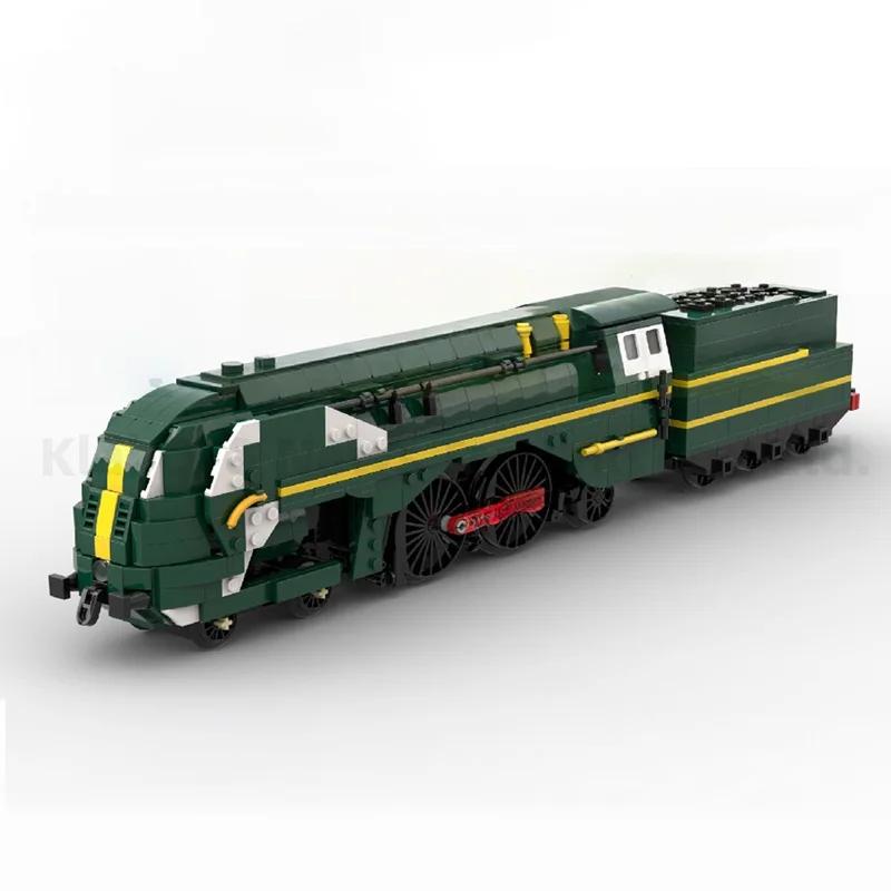 Type 12-stoomlocomotief treinmodel bouwstenen set doe-het-zelf montagestenen spoorwegcollectie educatief speelgoed cadeau