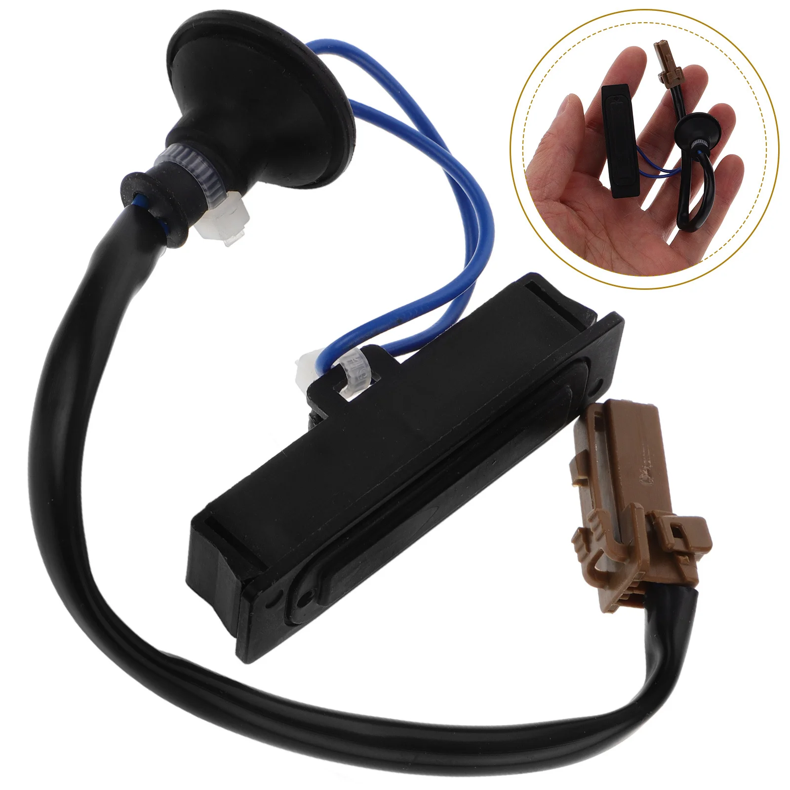 Reemplazo del interruptor de la tapa del maletero de la puerta trasera, pieza automotriz ABS de goma duradera, interruptor de liberación de la tapa del maletero del coche confiable