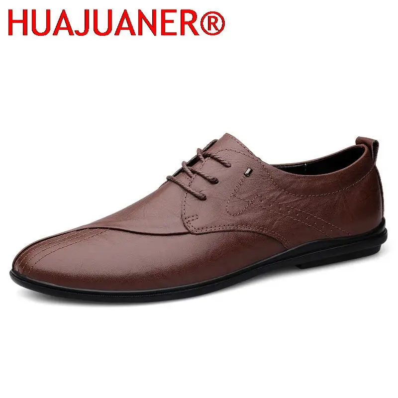 2023 New Fashion Business Dress Men Shoes Shiny Classic Leather Men's Suits Footwear Fashion Lace-up Dress Men Oxfords