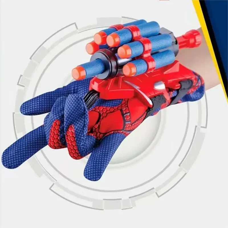 SN55Superhero Spider-Man Wrist Launcher Boys Web Shooter Spider Man Soft Bomb Gun Toys Peter Parker Cosplay Accessories Prop$@1w