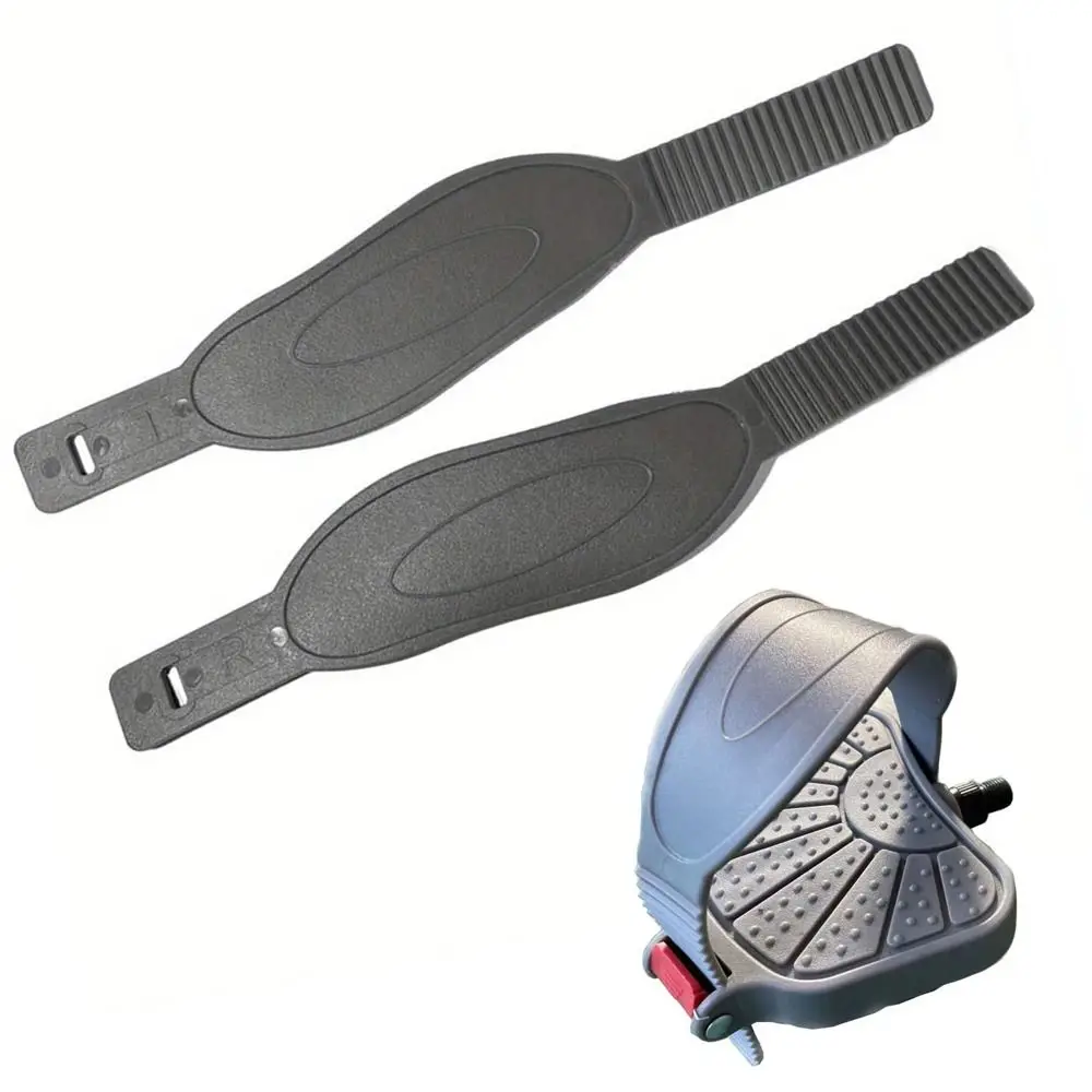 

2Pcs Adjustable Exercise Bike Pedal Straps Detachable Black Fitness Bike Pedals Durable Universal Toe Pedal Straps Belts