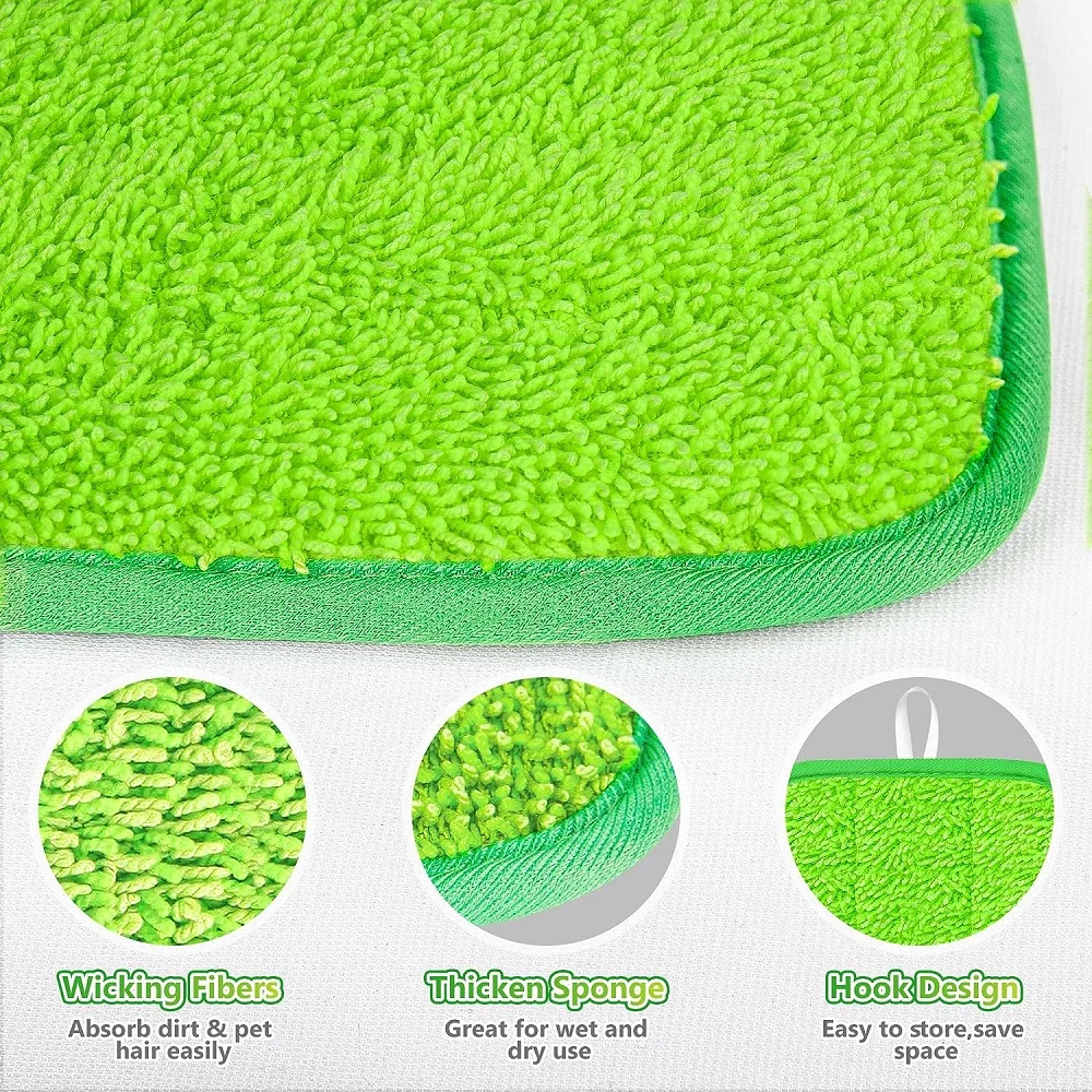 4-pak wkładek do mopa kompatybilnych z Swiffer Swiffer Sweeper Mop Wet Pads Refill Dry Pads Refills Reusable Mop Refill Pads