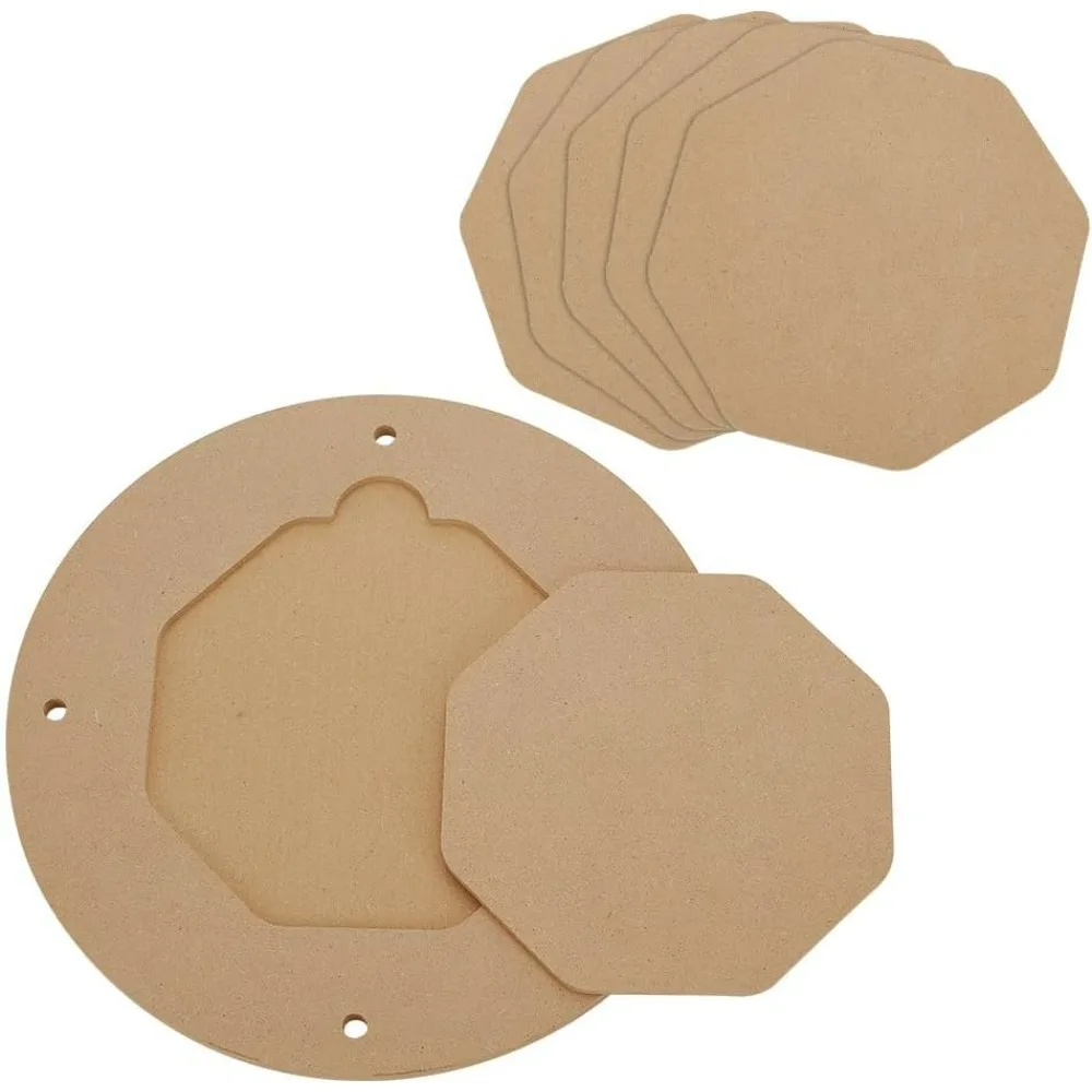 Inner Bat voor Aardewerk Wiel 12 "Ronde Draagbare Klei Wedging Board met 6 STKS 7.8" Hexagon Ronde Klei Gooien Vleermuizen maken kit