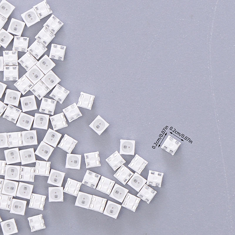100Pcs WS2812B 2020 LED Chip Mini White PCB RGB Full Color LED Chip DC5V per schermo a strisce LED