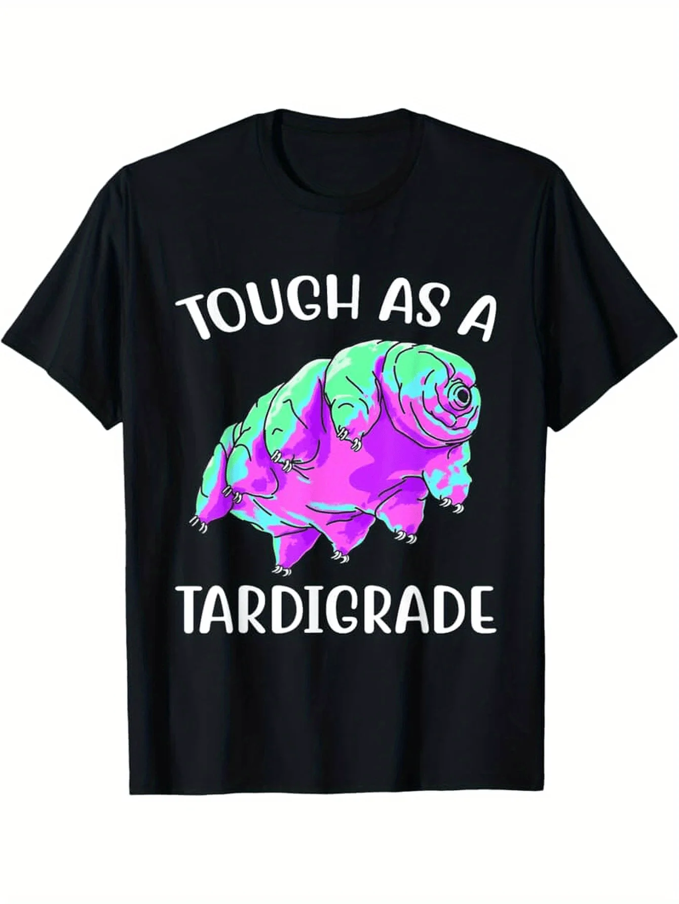 

Tardigrade Microbiology T-Shirt - 100% Cotton, Black Water Bear Gift Tee