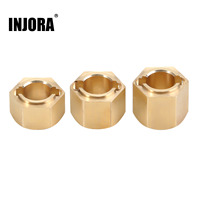 INJORA Brass 7mm Wheel Hex Thickness 4/5/6mm For 1/24 FMS FCX24 FCX18 Upgrade (FCX24-07)