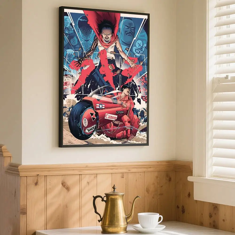 1 قطعة أكيرا الكلاسيكية اليابان الكرتون أنيمي الفيلم المشارك ذاتية اللصق الفن ورق مقاوم للماء ملصق مقهى بار غرفة جدار ديكور