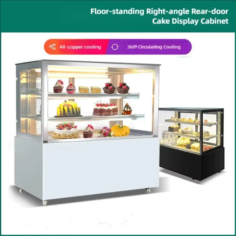 高品質冷蔵ベーカリーディスプレイキャビネット ステンレス鋼とガラス製ケーキショーケース 必須冷凍設備
