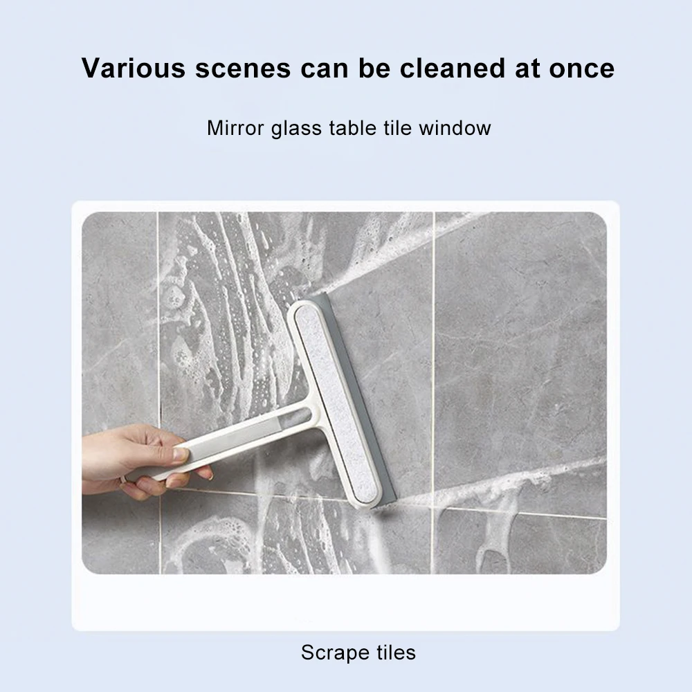 4-In-1 Wiping Glass Artifact Household Window Cleaner Bathroom Mirror Car Glass Wiper Cleaning Tool