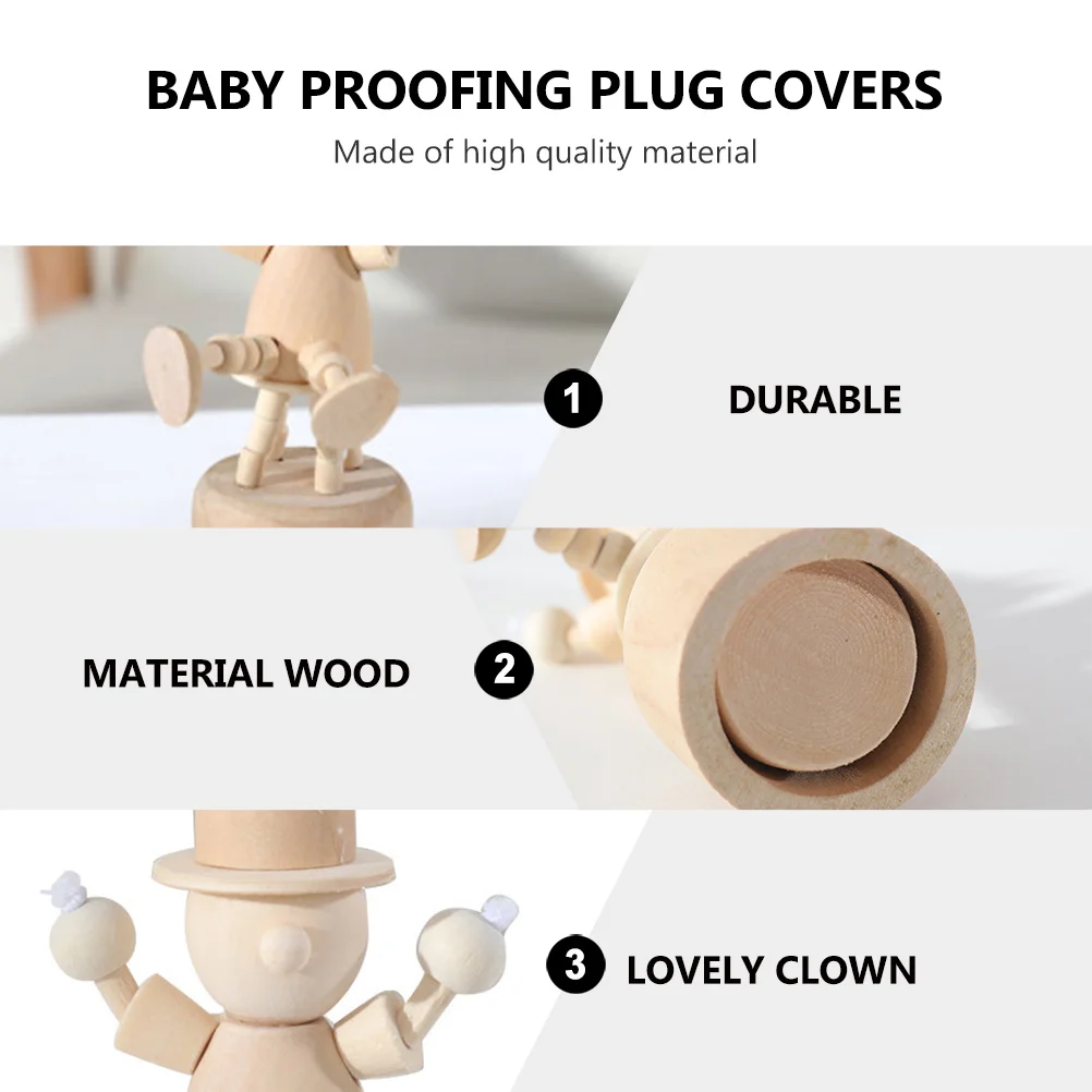 

2 Pcs Wooden Clown Figurines Unfinished DIY Wood Crafts Retro Vintage Home Decor Bedroom Living Room Party Gift Ideas