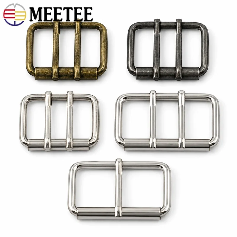 2/5/10Pcs 40/50mm Metal Roller Belt Buckles Single/Double Pin for Men's Waist Strap Buckle Head Coat Girdle Leather Craft Kits