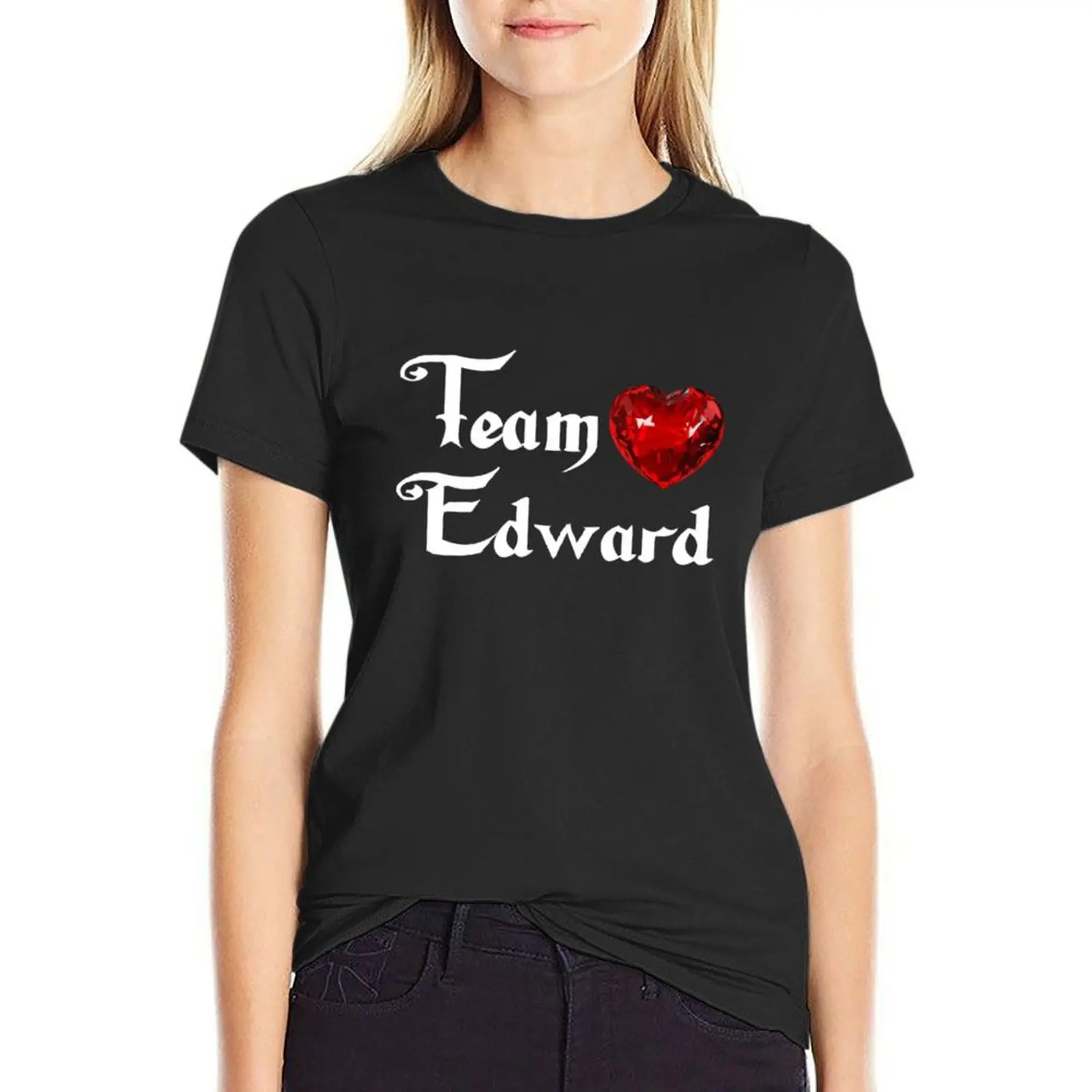 

team edward T-Shirt blacks sweat lady clothes oversized tshirts for Women