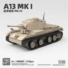 

WWII Tank Building Blocks Bricks Tiger 131 Churchill Tank MK I Scene of Military Weapon Model Assembly Desk Decoration Toy Gifts