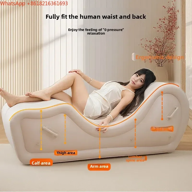 Limited Offer Fully Automatic Outdoor Portable Air Cushion PVC Inflatable Sofa Chair, Simple Lazy Sofa Lounge Chair