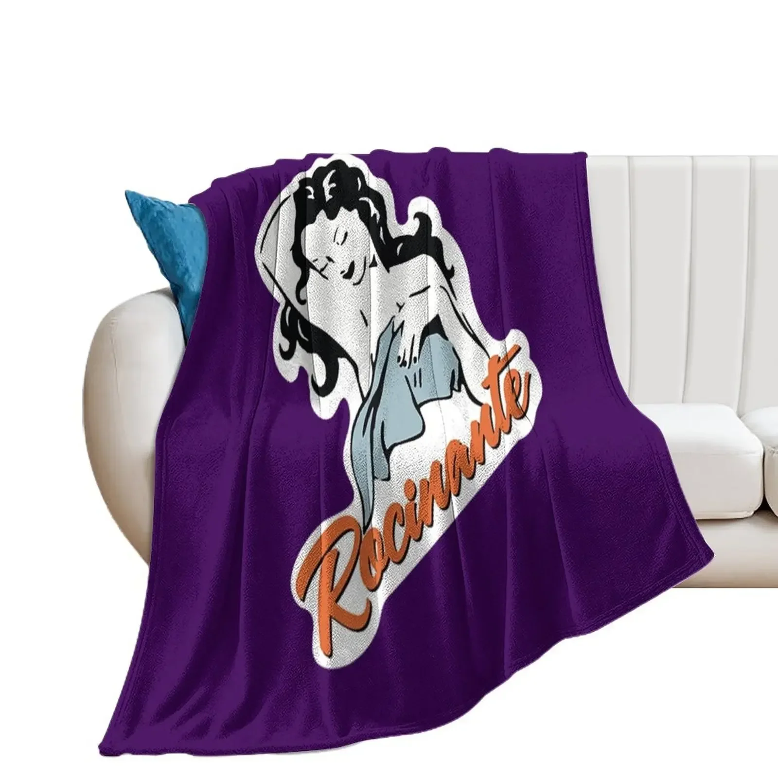 expanse rocinante logo Throw Blanket Retros Decorative Sofa Hair Blankets