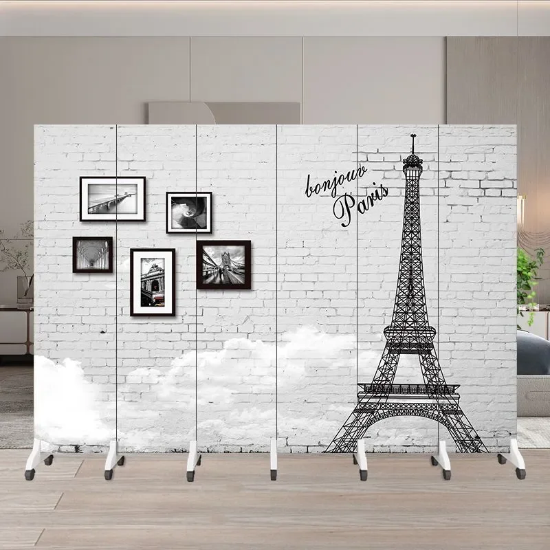 European Modern Foldable Screen Partition for Living Room Porch Office Hotel Mobile Room Divider Privacy Blocker